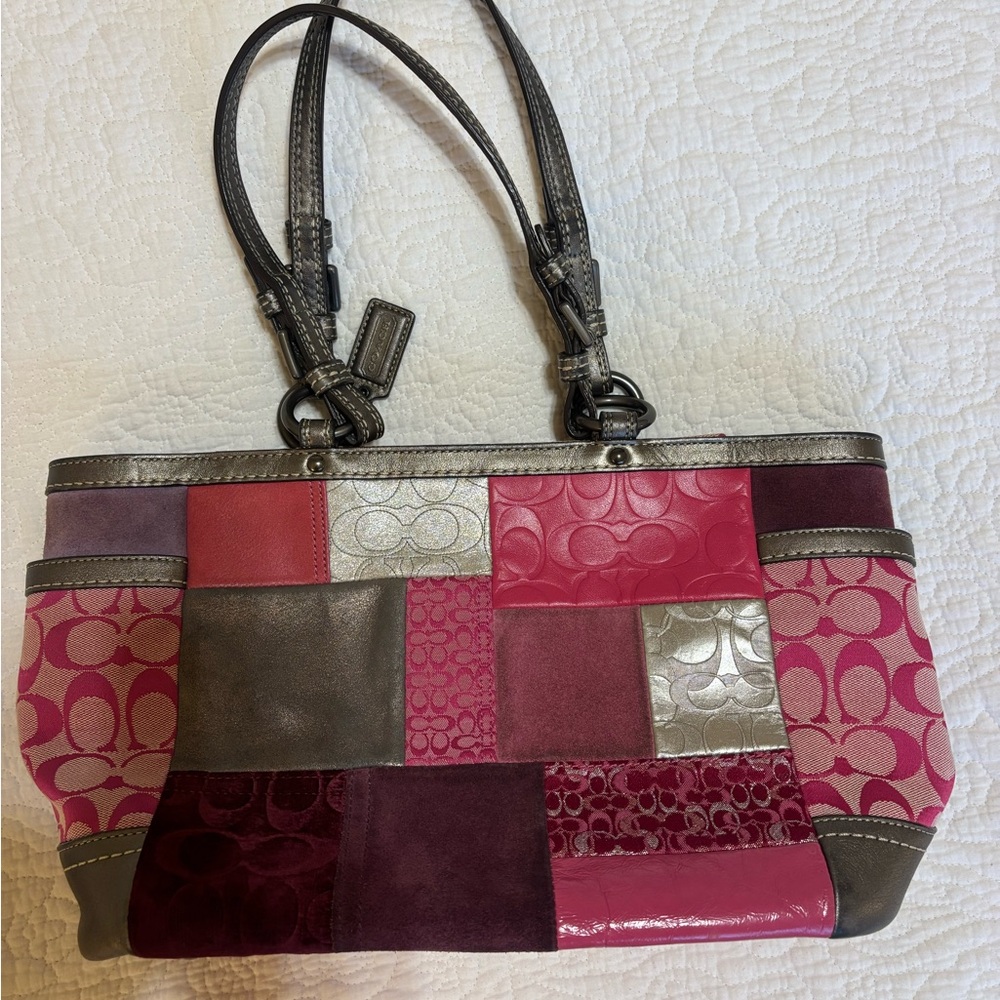 Vintage Coach Patchwork Tote Bag